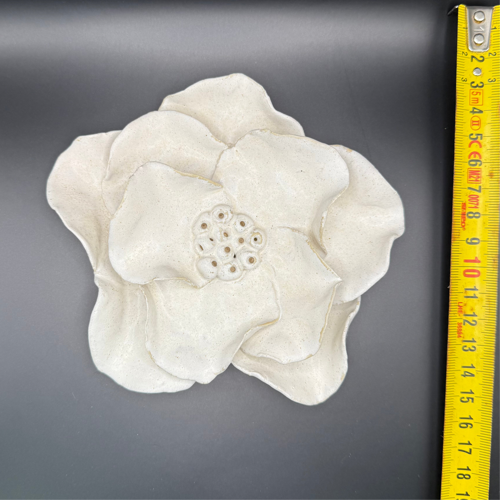 Matt white ceramic flower
