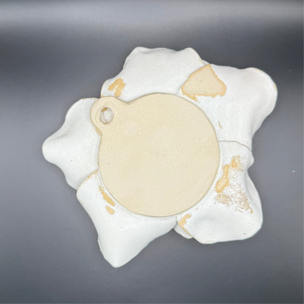 Matt white ceramic flower