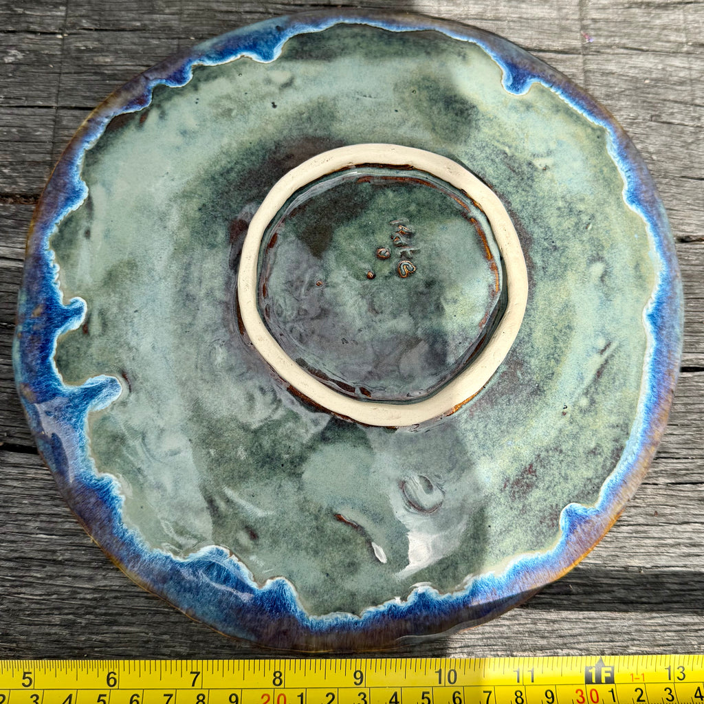 Handmade Textured stoneware fruit plate/bowl
