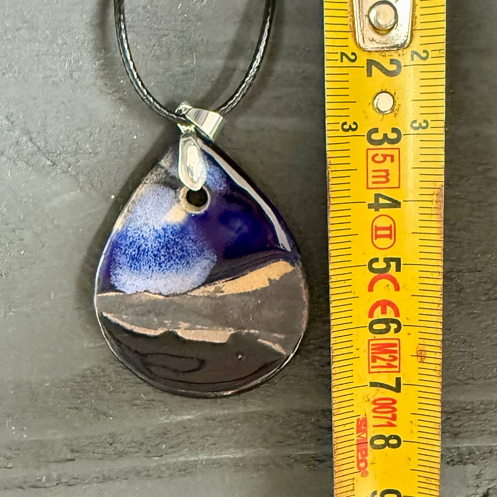 Midnight Coast Ceramic Pendant – Gloss & Matte Glazes