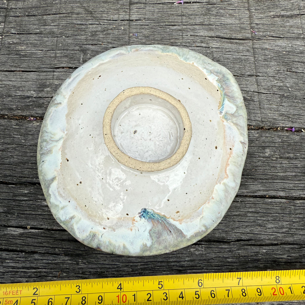 Small ceramic textured pear bowl