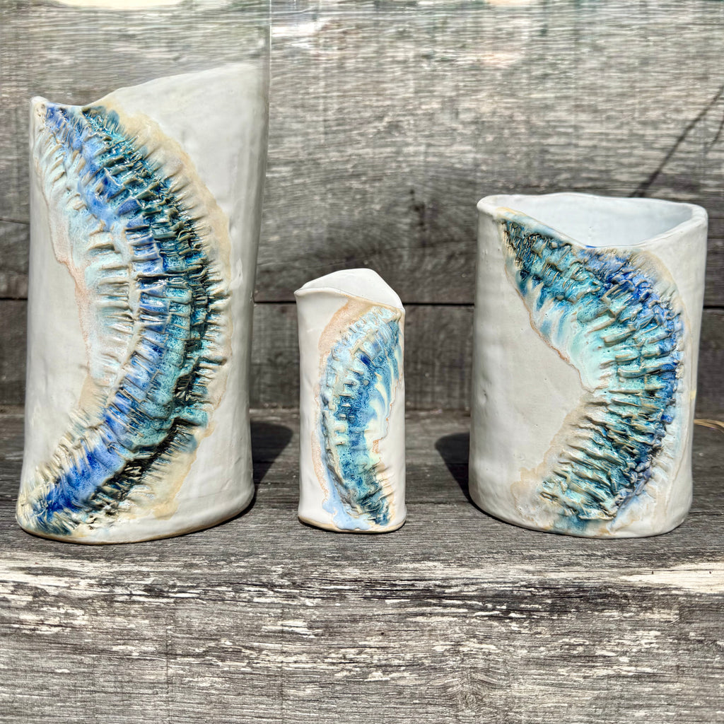 Ceramic ocean vases small