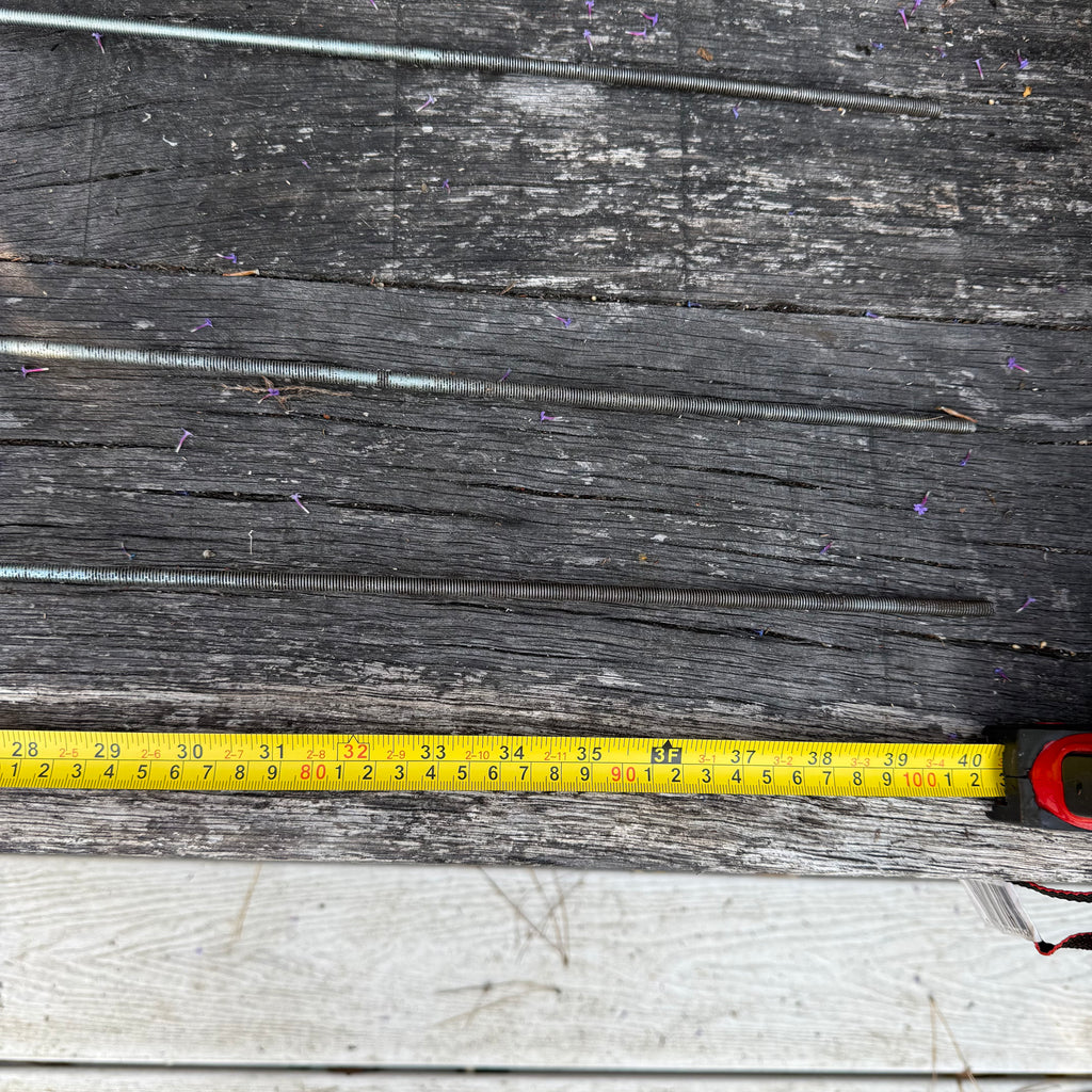 Red poppy garden ceramic flowers on tall metal stems