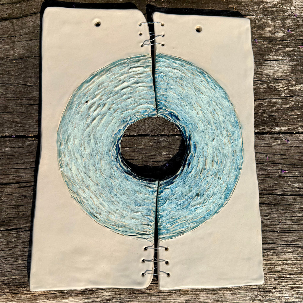 Blue Lagoons Ceramic Wall Art - Set of Two