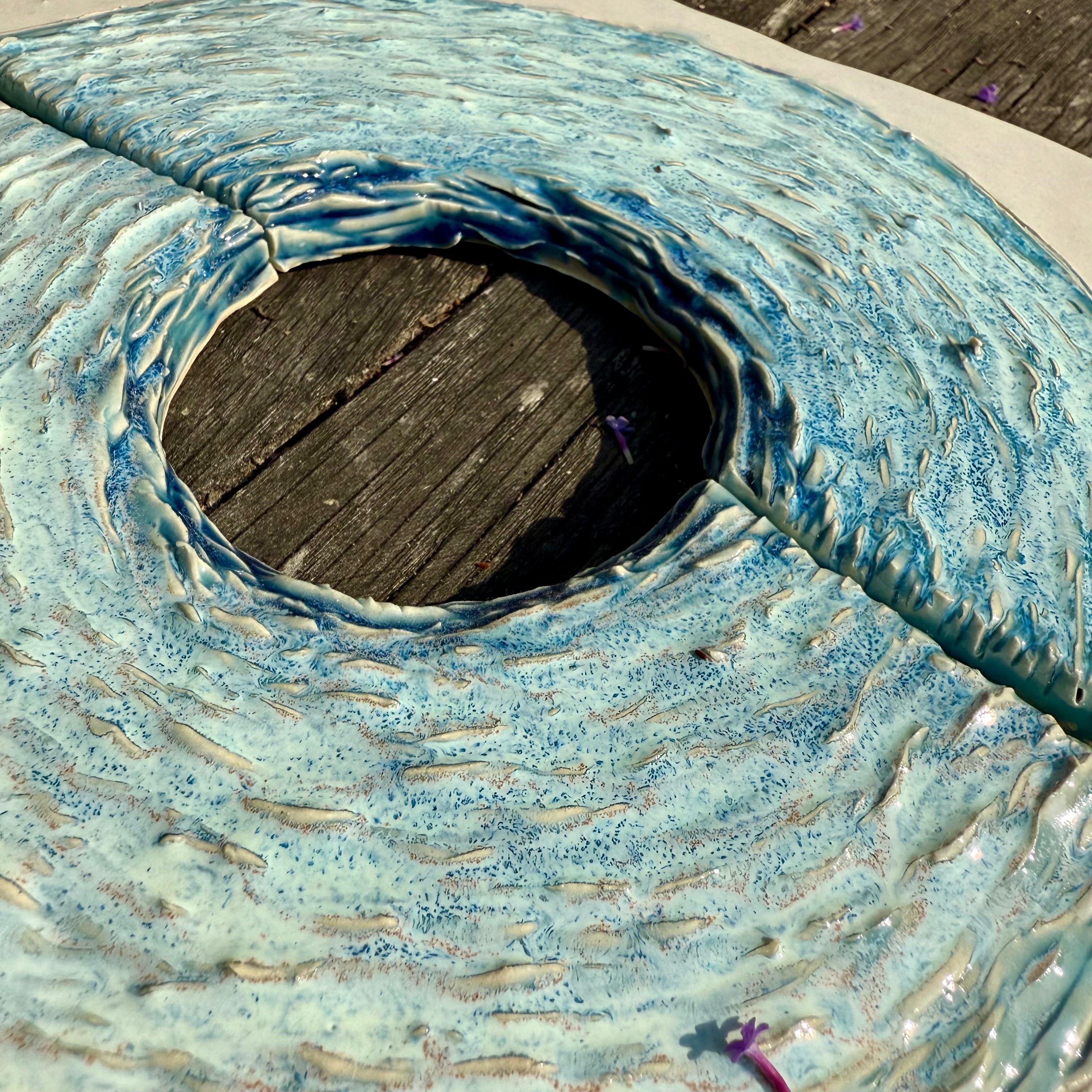 Blue Lagoons Ceramic Wall Art - Set of Two