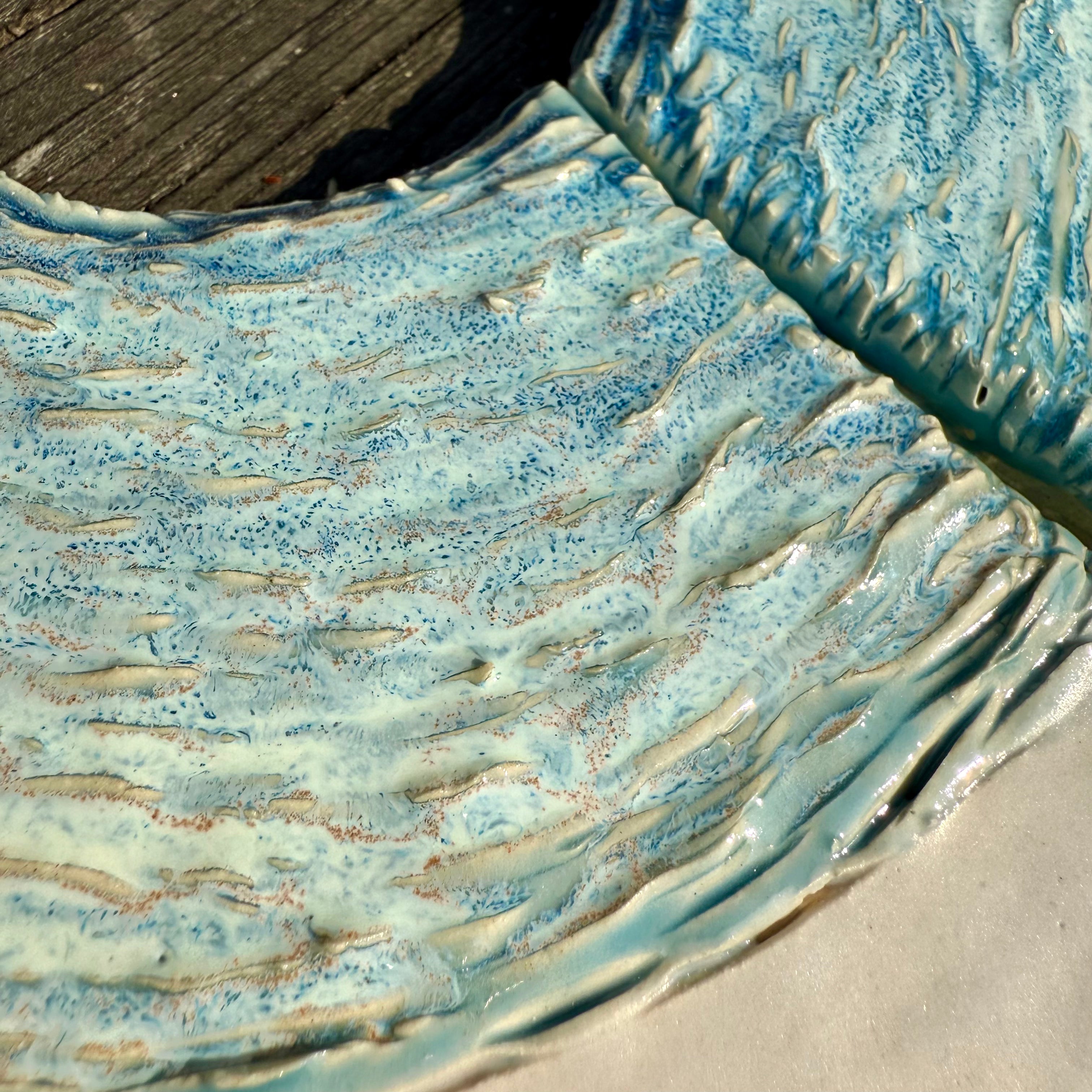 Blue Lagoons Ceramic Wall Art - Set of Two