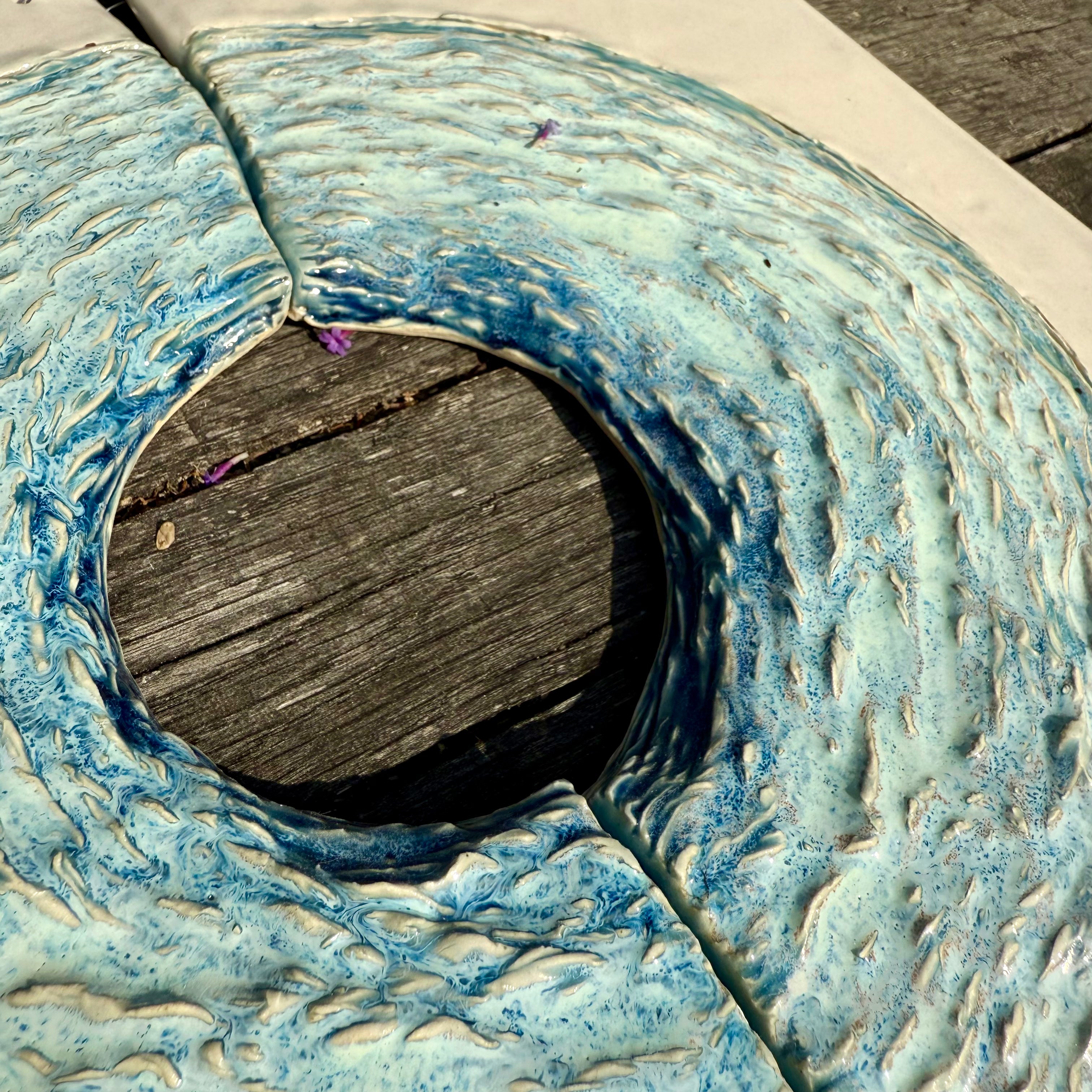 Blue Lagoons Ceramic Wall Art - Set of Two