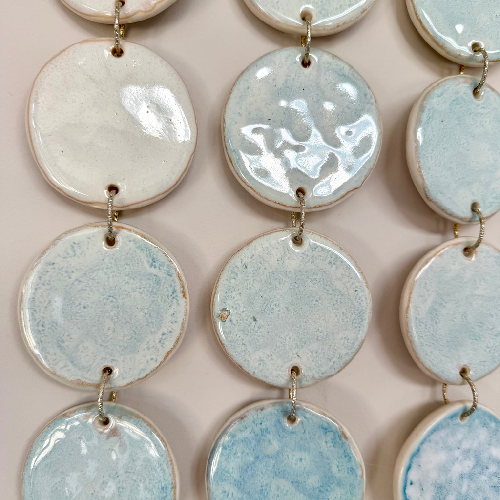 Large ceramic ocean tapestry - wall hanging