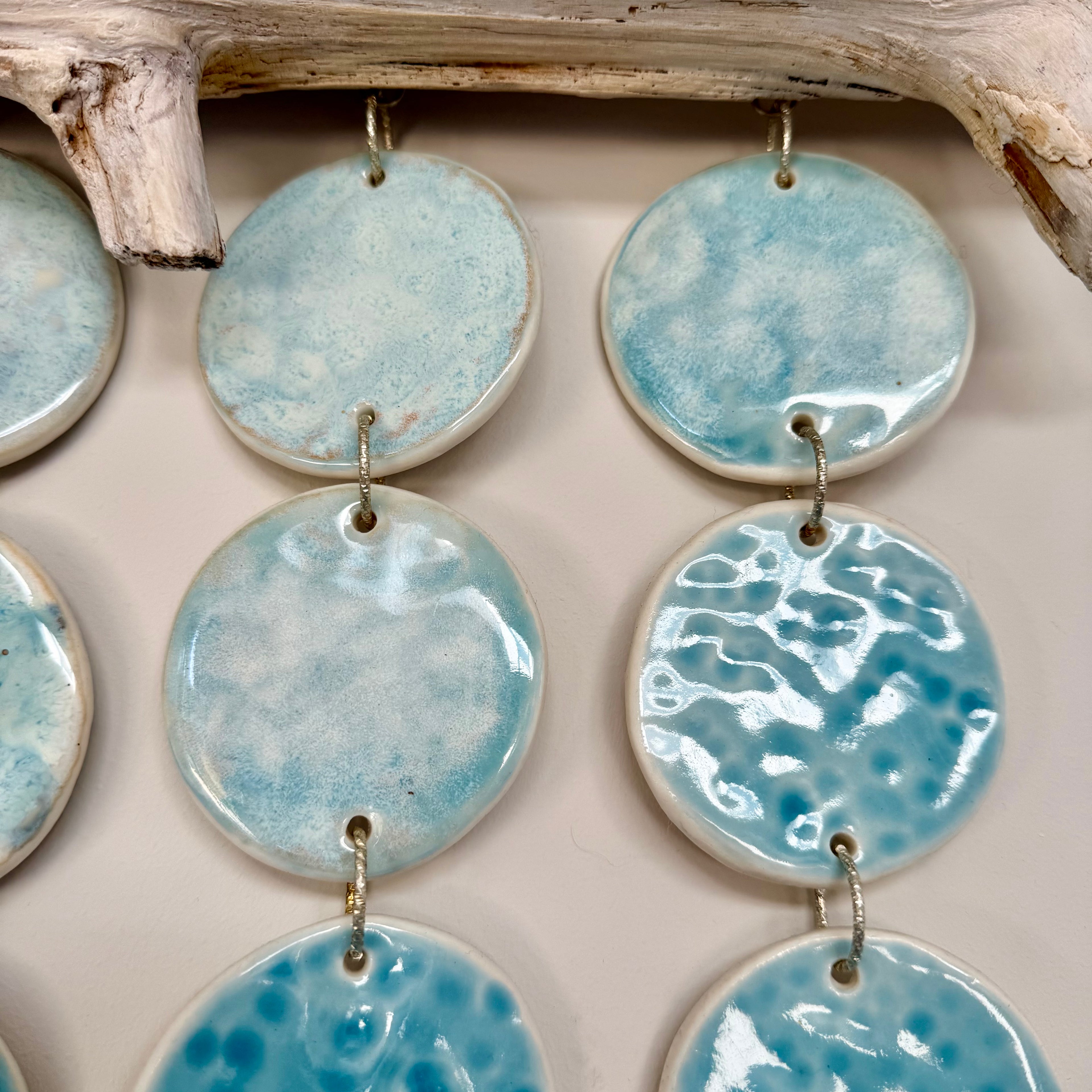 Large ceramic ocean tapestry - wall hanging