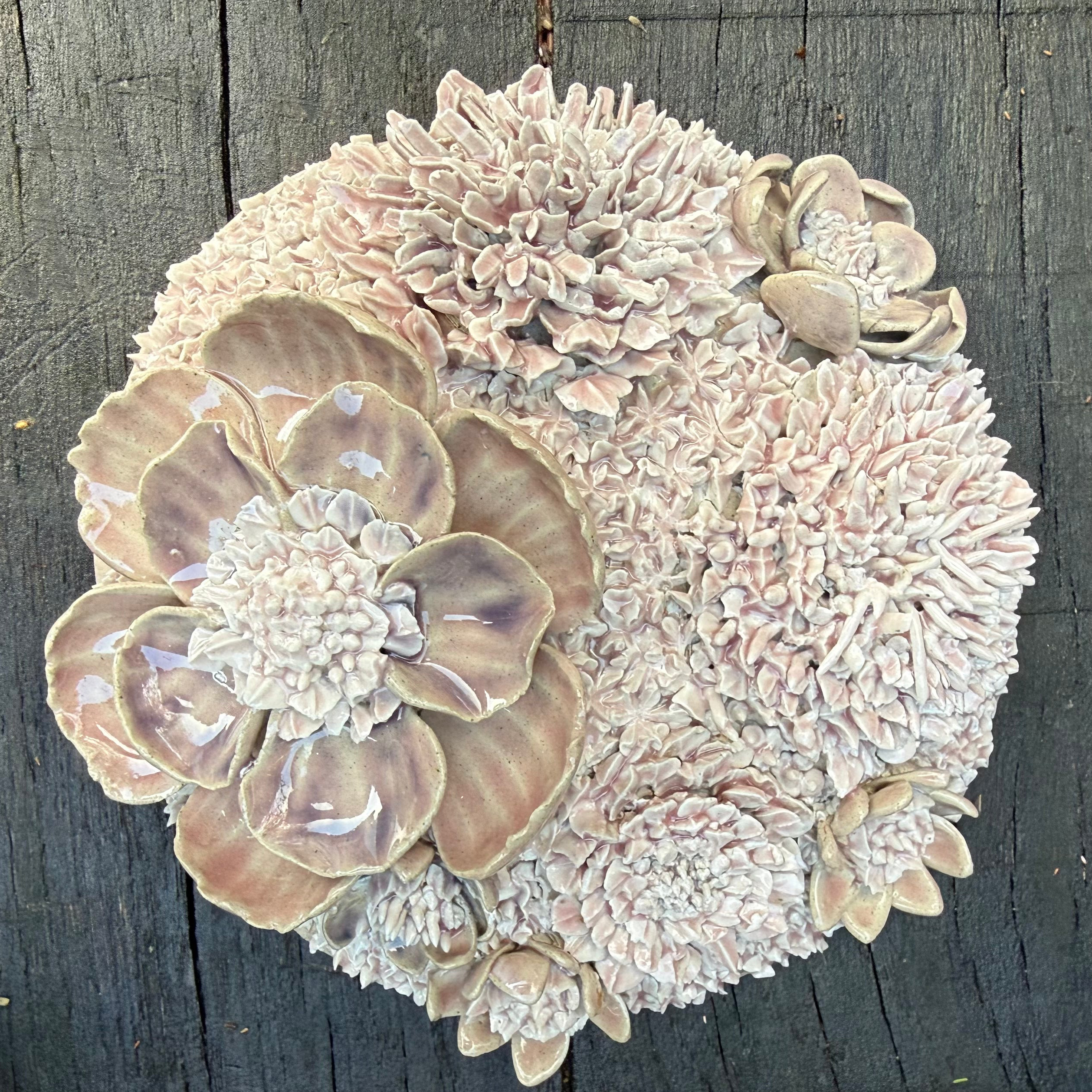 Dusky Pink Flower Dome wall hanging/table centre piece
