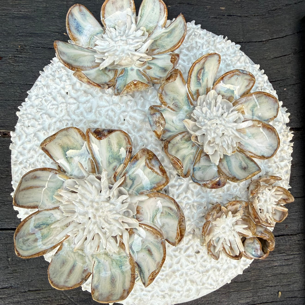 White Flower Dome wall hanging/table centre piece