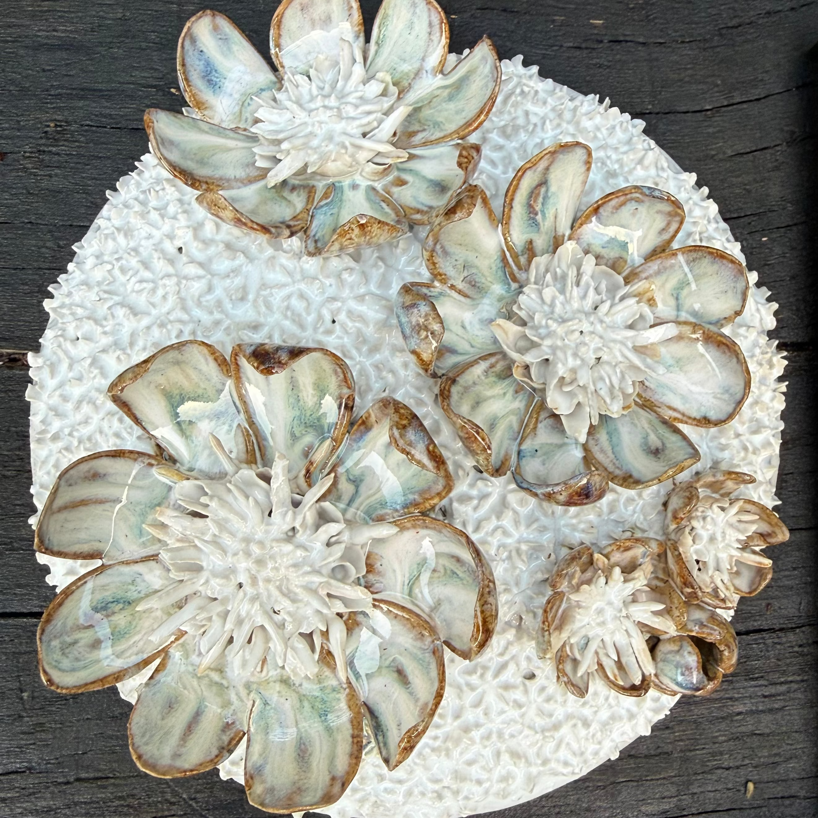 White Flower Dome wall hanging/table centre piece