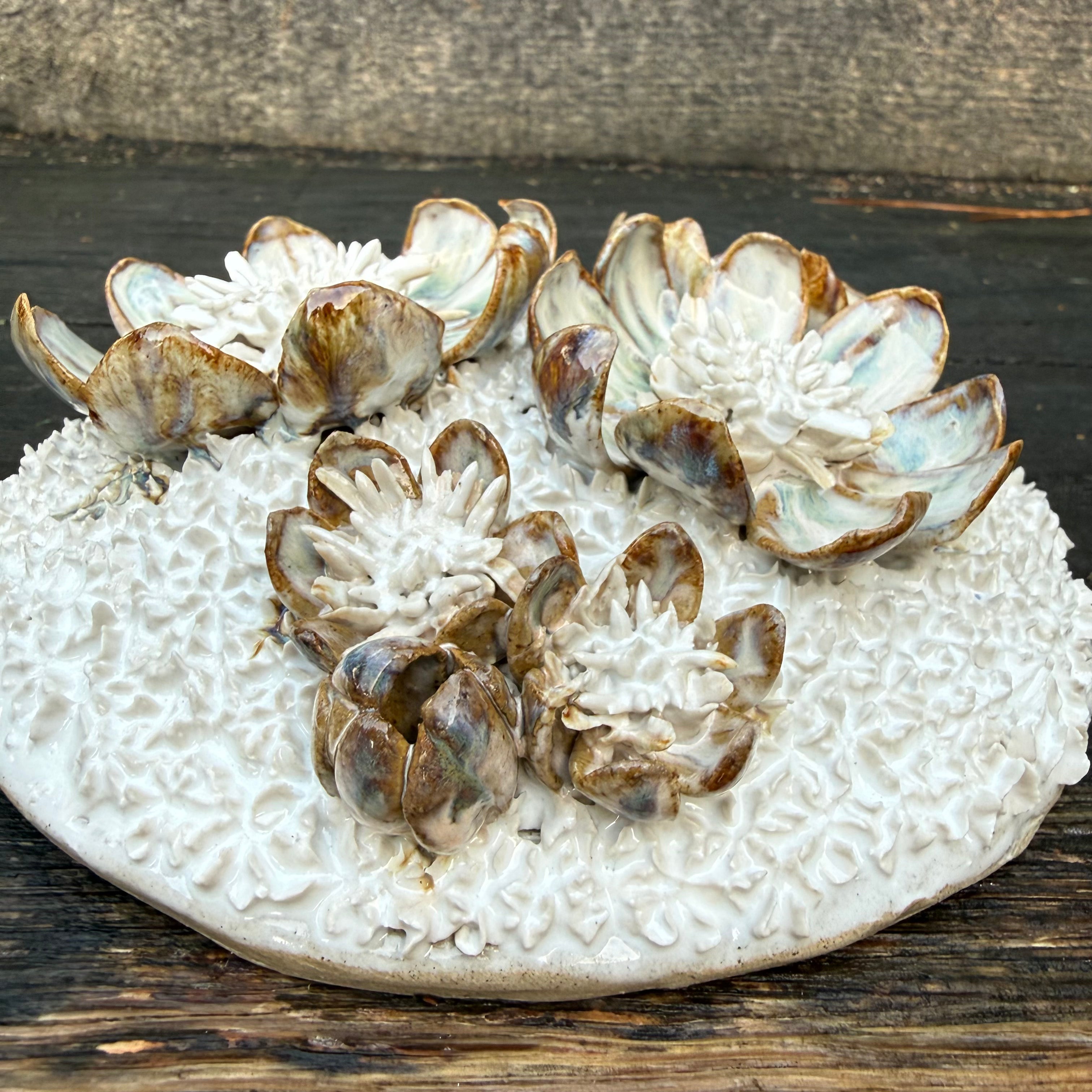 White Flower Dome wall hanging/table centre piece